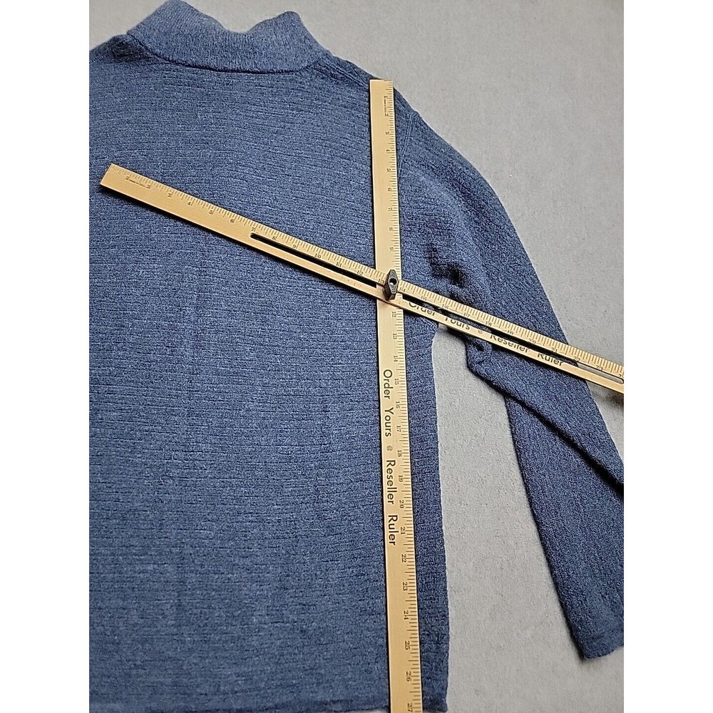 Carnoustie Sweater 1/4 Zip Pullover Mens M Blue Baby Alpaca Golf Preppy Soft Dad - Picture 10 of 12